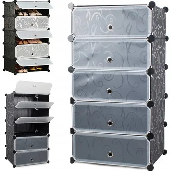 Botník BOTNÍK 5 polic skládací, funkční