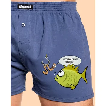 Pánské spodní prádlo Bastard Ryba a žížala pánské trenky Blue