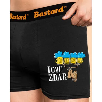 Trenýrky Bastard Lovu zdar boxerky Black