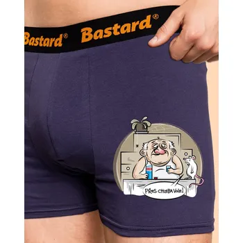 Trenýrky Bastard Bílá myš boxerky Blue Navy