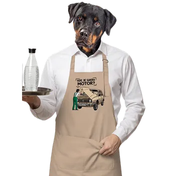 Kuchyňská zástěra Bastard Kde je motor? zástěra Rope