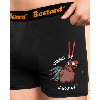 Trenýrky Bastard Utahuji kohoutky boxerky Black
