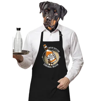 Kuchyňská zástěra Bastard Save Water zástěra Black