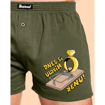 Trenýrky Bastard Ulovím si tě pánské trenky Khaki