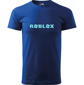 Sablio Tričko s potiskem ROBLOX modrý text - modré 5XL