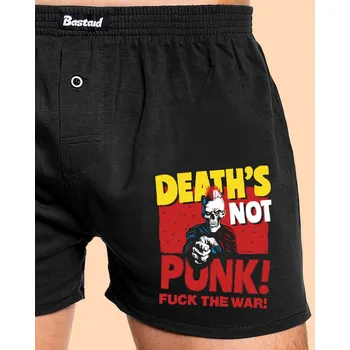 Trenýrky Bastard Death's not punk pánské trenky Black