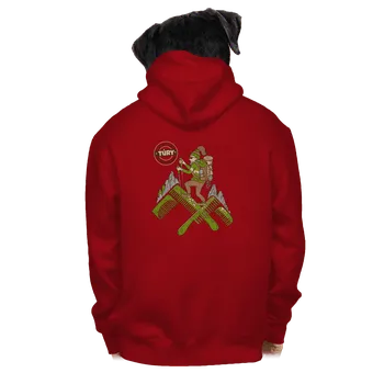 Pánská mikina Bastard Turistka pánská mikina na zip Red