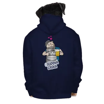 Pánská mikina Bastard Osudová láska pánská mikina na zip Navy