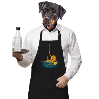 Kuchyňská zástěra Bastard Žaludek na vodě zástěra Black