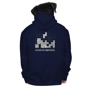 Pánská mikina Bastard Tetris po padesátce pánská mikina na zip Navy