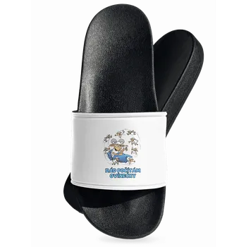 Pánské pantofle Bastard Počítám ovínečky pantofle White