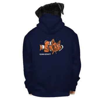 Pánská mikina Bastard Klaun Kočkatý pánská mikina na zip Navy