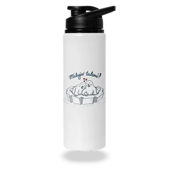 Láhev Bastard Miluju tulení lahev na vodu White