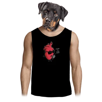 Pánské tílko Bastard Listen to your heart pánské tílko Black