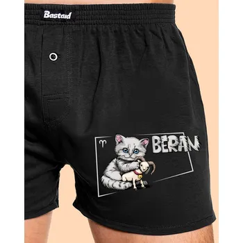 Trenýrky Bastard Kočičí horoskop: Beran pánské trenky Black