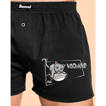 Trenýrky Bastard Kočičí horoskop: Vodnář pánské trenky Black