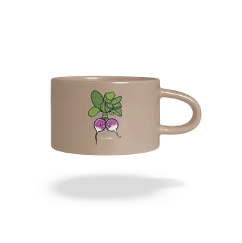 Bastard Ředkvičky ve svazku hrnek makronka Brown Macaron