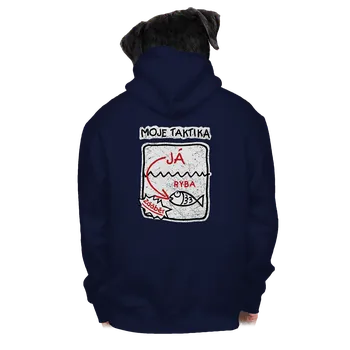 Pánská mikina Bastard Rybářská taktika pánská mikina na zip Navy