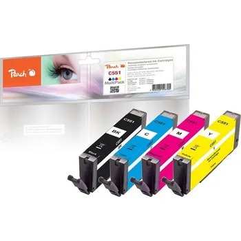 Peach Canon CLI-551 MultiPack, 4x8,5 ml - CMYK (320180)