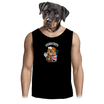 Pánské tílko Bastard Fish and chips pánské tílko Black