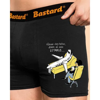 Trenýrky Bastard Všichni jsou blázni boxerky Black
