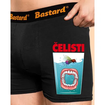 Trenýrky Bastard Čelisti ve sklenici boxerky Black