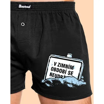 Trenýrky Bastard Zimní období pánské trenky Black