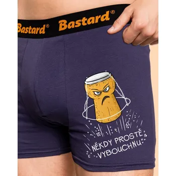 Trenýrky Bastard Někdy vybouchnu boxerky Blue Navy