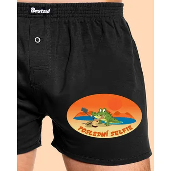 Trenýrky Bastard Poslední selfie pánské trenky Black