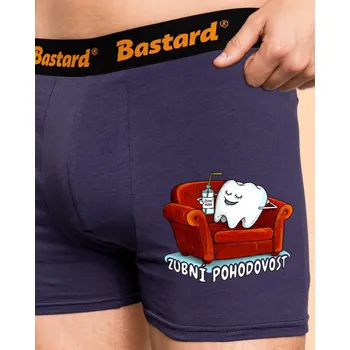 Trenýrky Bastard Zubní pohodovost boxerky Blue Navy