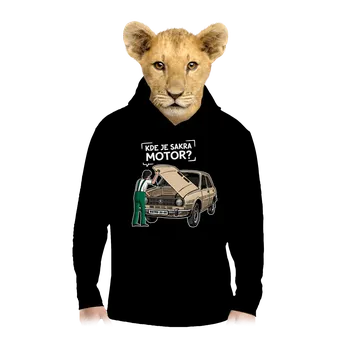 Chlapecká mikina Bastard Kde je motor? dětská mikina klokanka Black