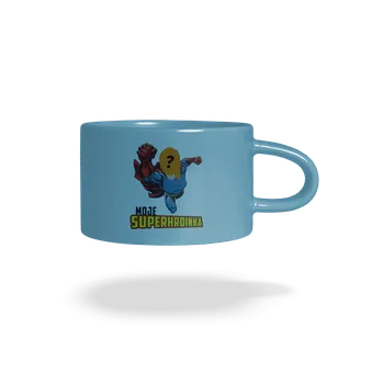 Bastard Moje superhrdinka hrnek makronka Blue Macaron