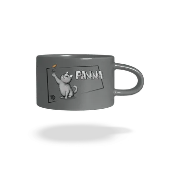 Bastard Kočičí horoskop: Panna hrnek makronka Grey Macaron