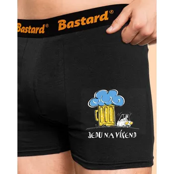 Trenýrky Bastard Jedu na víkend boxerky Black