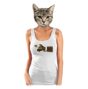 Bastard Točená čokoládová dámské tílko klasické White