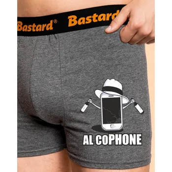 Trenýrky Bastard Al Cophone boxerky Gray Melange