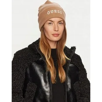 Čepice Zimní dámská Čepice Guess Beanie AW5189 POL01 CCR Hnědá