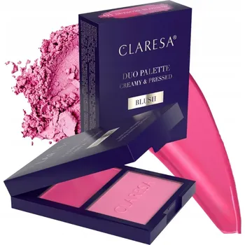 Přípravek na tvář Tvářenka lisovaná, krémová Claresa Duo Palette 60 g