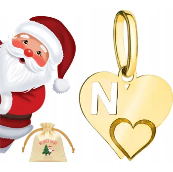 Přívěsek Zlatý přívěsek písmeno N se srdíčkem