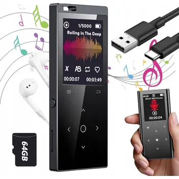 MP3 Přehrávač Bedee Černý 64 GB