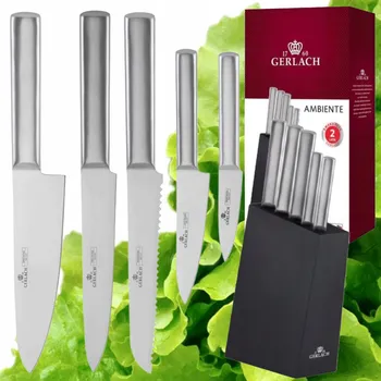 Kuchyňský nůž Sada nožů v bloku Gerlach Ambiente Silver 5 ks