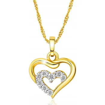 Řetízek Zlatý Řetízek 585 Náhrdelník Srdce Srdíčko pro ženu ZLATO 14K 585