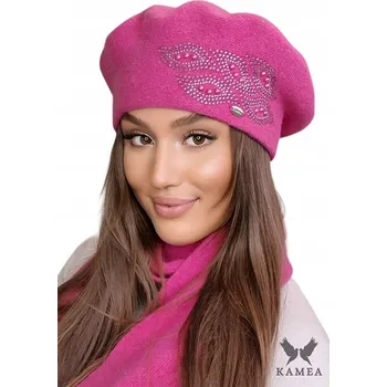 Čepice Kamea růžový baret velikost Univerzální (54-60) vlna