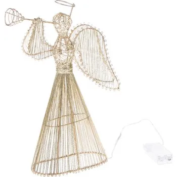 Casa de Engel Kovový anděl s trubkou 20 LED