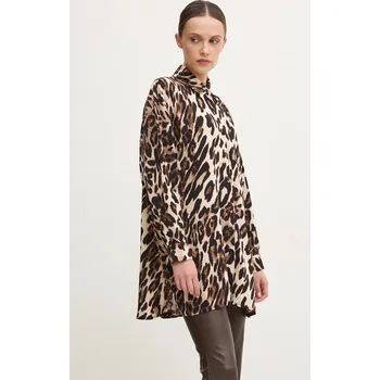 Dámská košile Košile Answear.LAB dámská, hnědá barva, relaxed, s klasickým límcem QED3261.ums 88X, vel. M/L