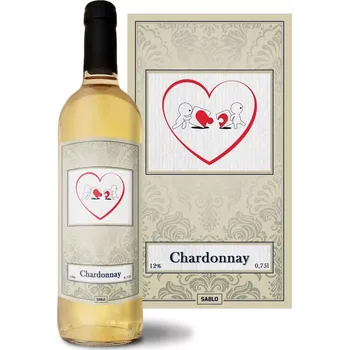 Víno Sablio Bílé víno Puzzle love: 0,75 l