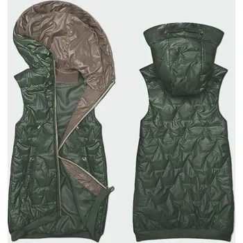 Dámská vesta Dámská vesta v barvě khaki se stahovacím lemem na spodním okraji S'West (B8240/B8342-11) odstíny zelené 52