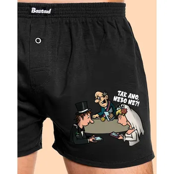 Trenýrky Bastard Svatební obřad pánské trenky Black