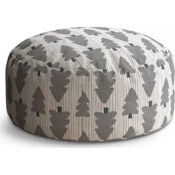 Taburet Sablio Taburet Circle Šedé stromky: 38x48 cm