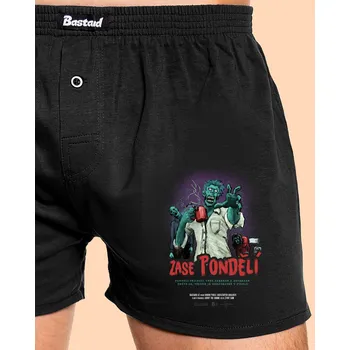 Trenýrky Bastard B13: Zase pondělí pánské trenky Black